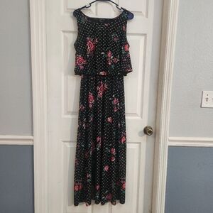 Robert Louis Black Floral Maxi Dress